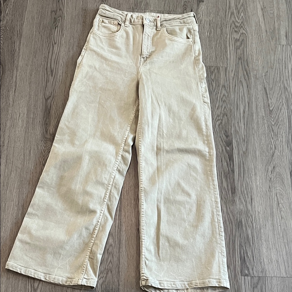 Zara khaki Denim Jeans